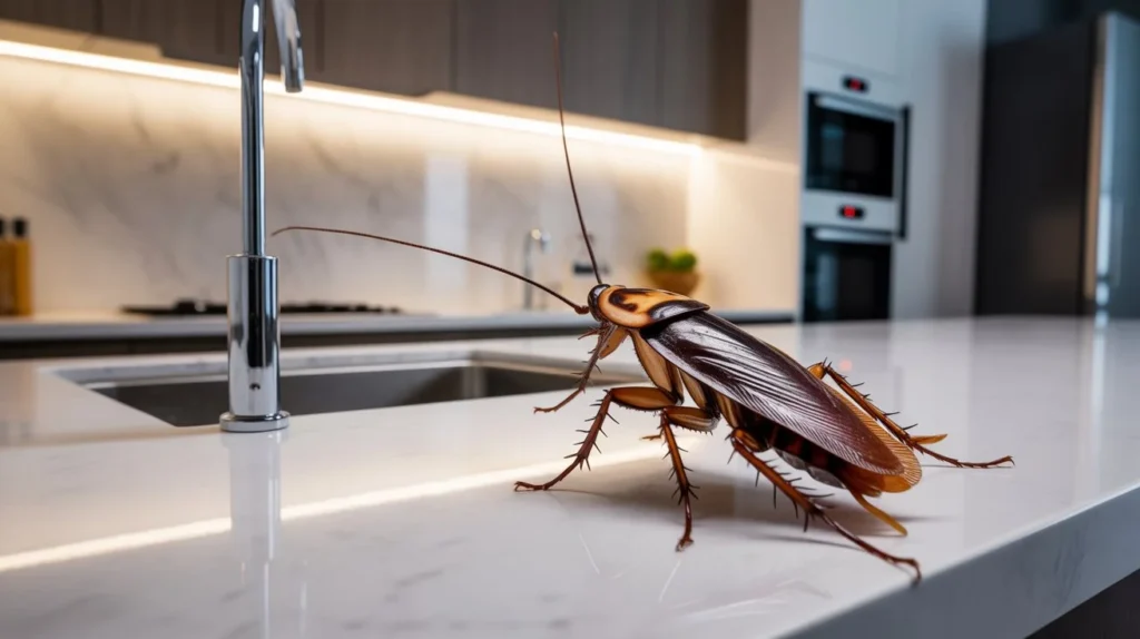 large brown American cockroach