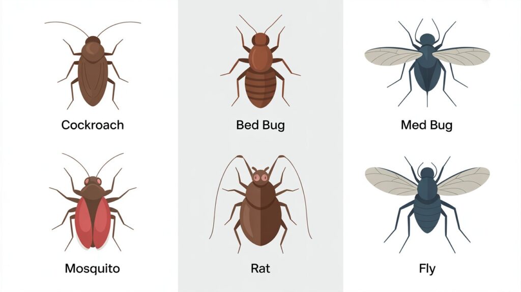 Common household pests found in Dubai homes including cockroaches, ants, bed bugs and mosquitoes
Image Title: Common Pests in Dubai That Can Be Treated Without Chemicals