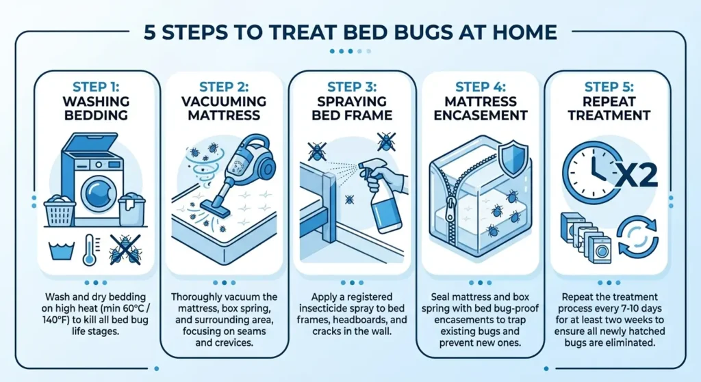 how to use bed bug spray steps 1